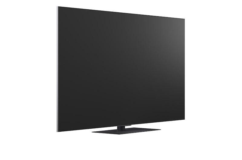 LG OLED evo AI G6 displays a vivid ocean sunset scene, with a soundbar and speaker positioned below the screen, enhancing a calm and atmospheric living space.