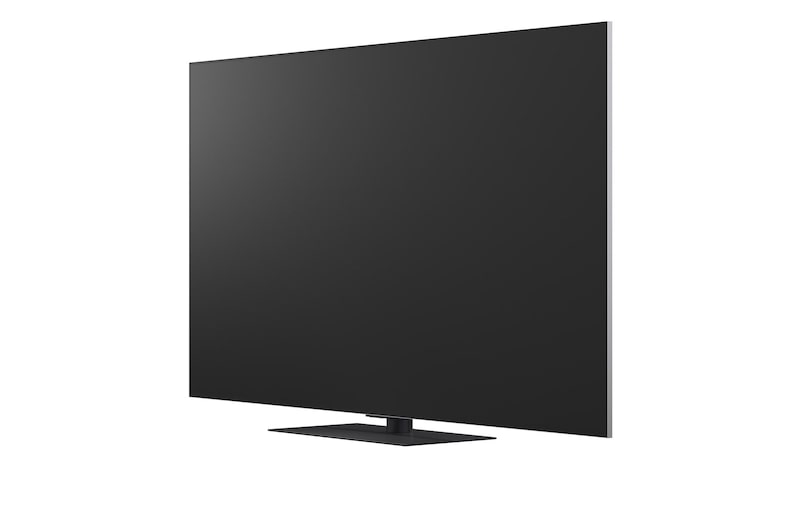 LG OLED evo AI G6 displays a vivid ocean sunset scene, with a soundbar and speaker positioned below the screen, enhancing a calm and atmospheric living space.