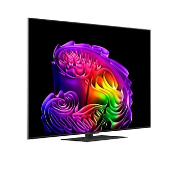 LG OLED evo AI G6 with Brightness Booster shows a dark scene where a brilliantly illuminated peacock spreads its radiant, glowing feathers, delivering brighter highlights with improved detail and striking contrast.