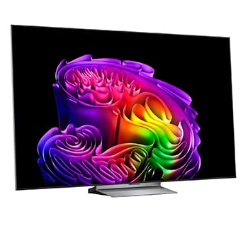 LG OLED evo AI G6 shown in front and side views highlights a 97-inch display with a 2155 mm-wide screen, an overall height of 1230 mm, and an ultra-slim 28.2 mm depth without a stand.
