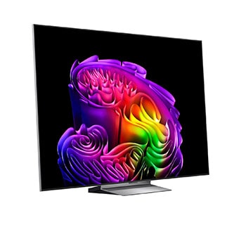 LG OLED evo AI G6 with Brightness Booster shows a dark scene where a brilliantly illuminated peacock spreads its radiant, glowing feathers, delivering brighter highlights with improved detail and striking contrast.