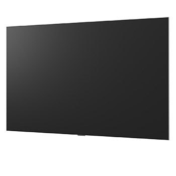 LG OLED evo AI G6 displays a vivid ocean sunset scene, with a soundbar and speaker positioned below the screen, enhancing a calm and atmospheric living space.