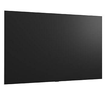 LG OLED evo AI G6, shown from the side, highlights its Flush Fit Gallery Design with a zero-gap wall-mounted installation, displaying a night scene of a lit bridge with reflections on water.