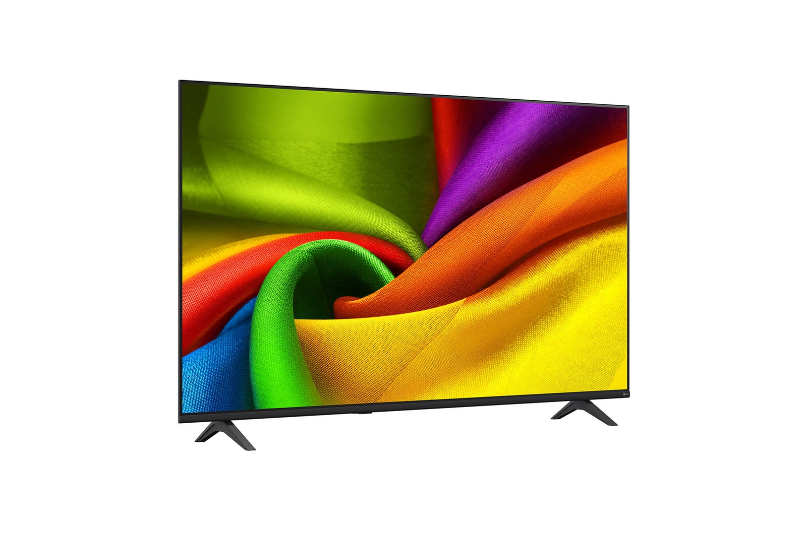 LG NANO 4K UHD AI NU85の正面図と側面図。画面幅1,890 mm、画面高さ1,088 mm、スタンド付き高さ1,148 mm、奥行き72.4 mm、スタンド設置面積1,565×362 mmの85インチディスプレイを強調している。