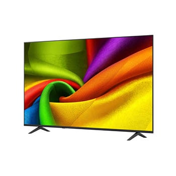 LG NANO 4K UHD AI NU85の第9世代alpha 7 AIプロセッサー4Kが、黄色い回路基板の中央で輝き、よりスマートで強力なAI処理を強調している。これにより、コントラストと奥行きが向上し、4K画像の鮮明さが向上する。