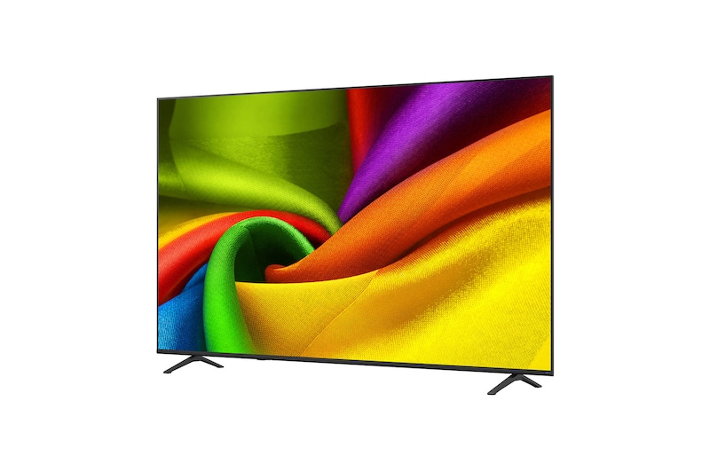 LG NANO 4K UHD AI NU85の第9世代alpha 7 AIプロセッサー4Kが、黄色い回路基板の中央で輝き、よりスマートで強力なAI処理を強調している。これにより、コントラストと奥行きが向上し、4K画像の鮮明さが向上する。