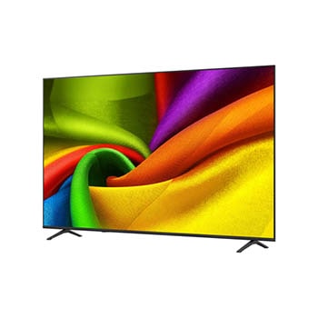 LG NANO 4K UHD AI NU85の第9世代alpha 7 AIプロセッサー4Kが、黄色い回路基板の中央で輝き、よりスマートで強力なAI処理を強調している。これにより、コントラストと奥行きが向上し、4K画像の鮮明さが向上する。