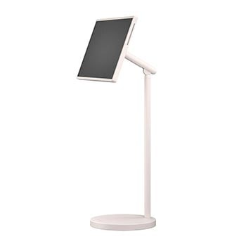 AI Super Upscalingを搭載したLG StanbyME 2 Max LX6 可動式スクリーンは、甲羅に物が乗った空飛ぶカメの分割画像を表示し、片側はぼやけており、もう片側は鮮明で、強化された鮮明さと洗練された4Kレベルのディテールを実証しています。