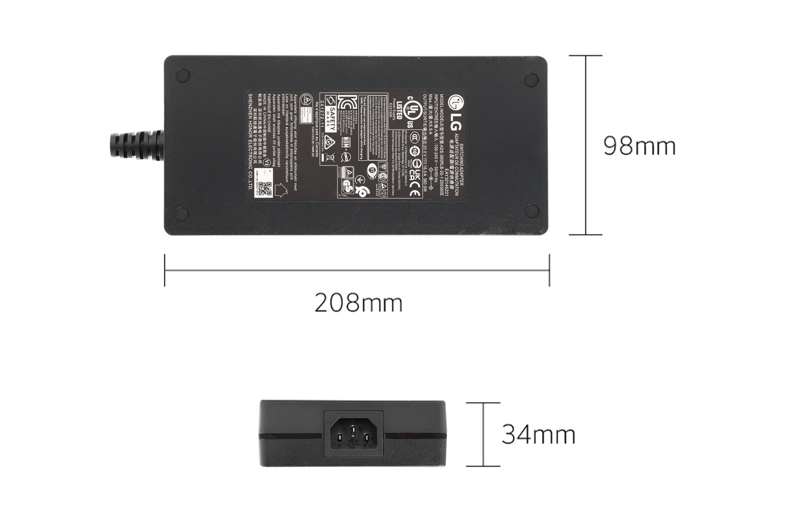 LG モニター用電源アダプター（20V / 18A）-EAY30146201 | LG Japan