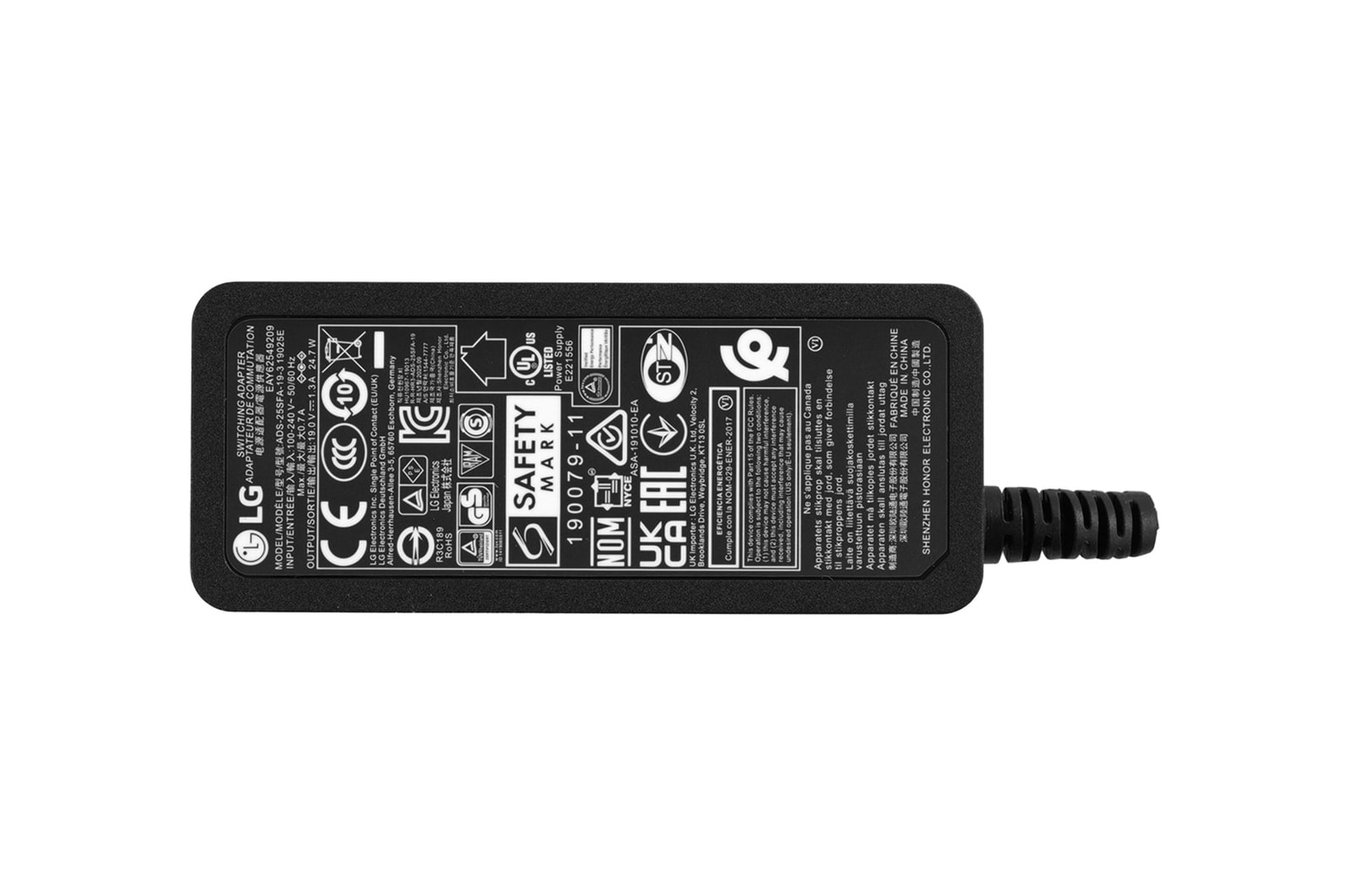 LG モニター ACアダプター (19V, 1.3A)-EAY62549209 | LG Japan