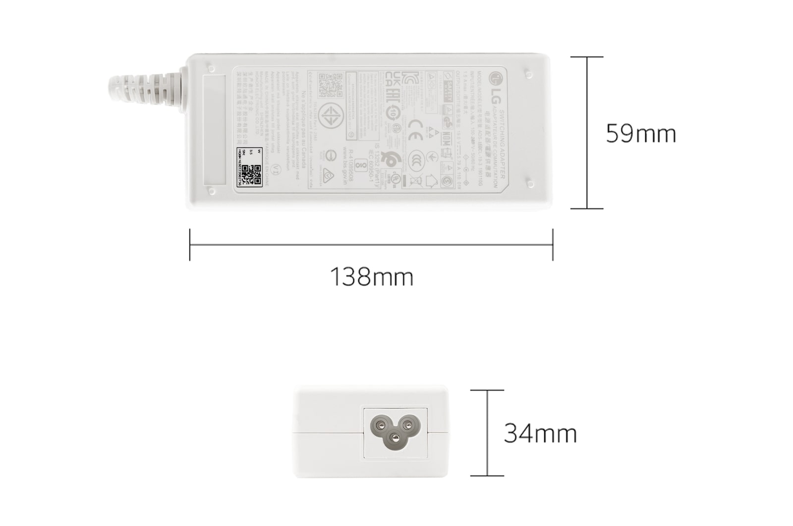 LG モニター用電源アダプター（19V / 5.79A）-EAY63032208 | LG Japan