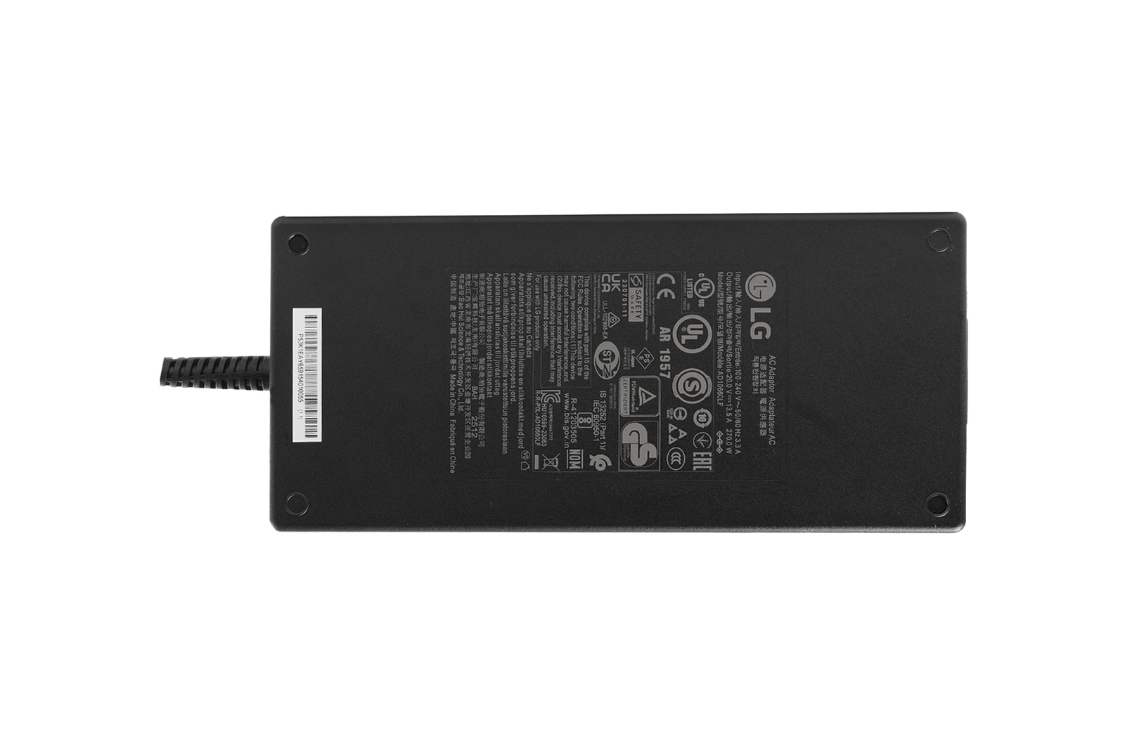 LG Display 縦長ディスプレイパネル 本体，AC電源つき、 LG モニター ACアダプター (20V, 13.5A)-EAY65915401 | LG Japan