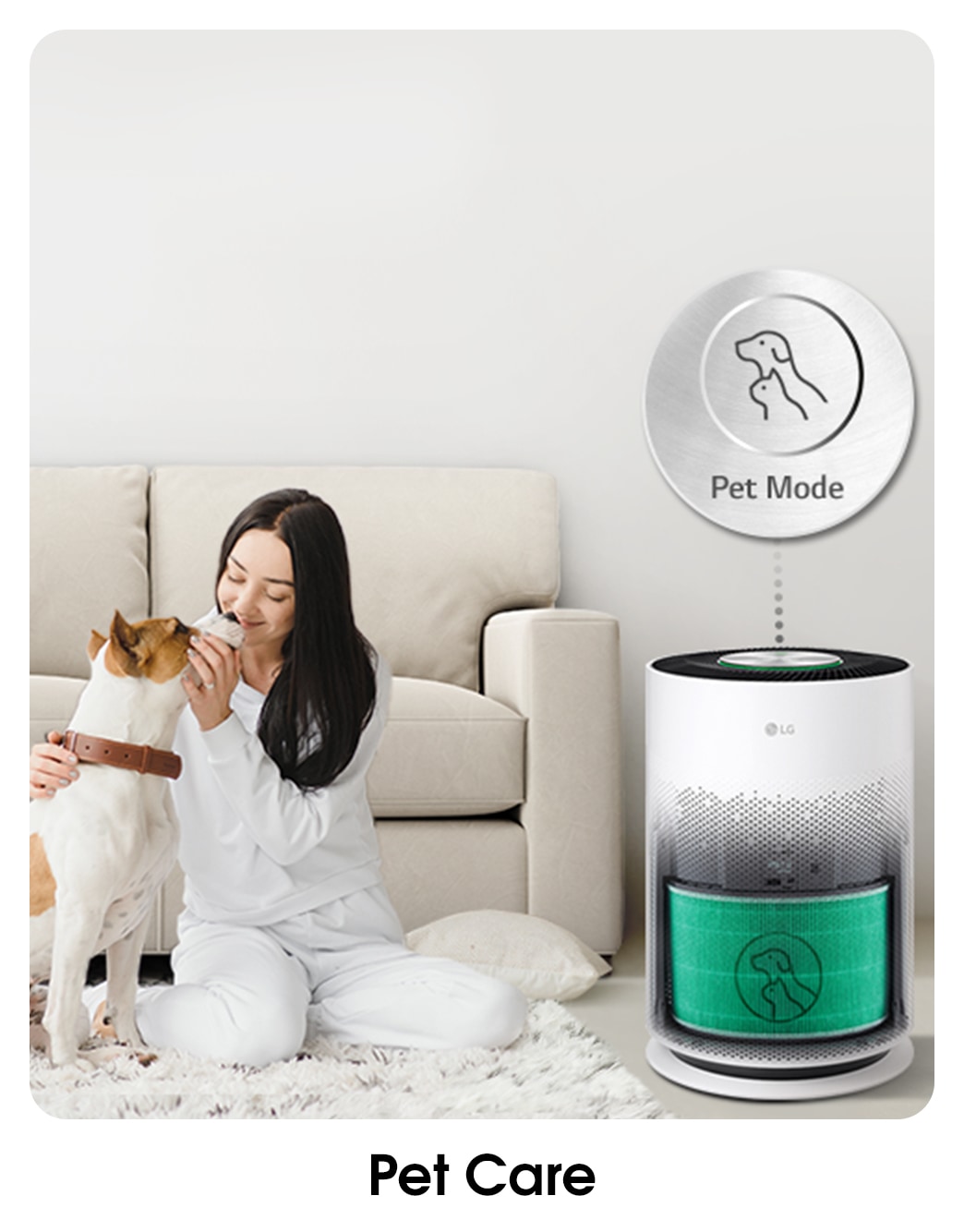 PuriCare Pet Hit 空気清浄機 AS607HWT1 | LG JP