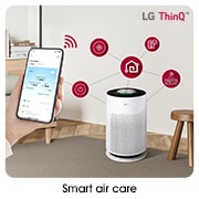 LG 空気清浄ライト付：PuriCare Pet Hit ペットモード搭載空気清浄機, AS607HWT0