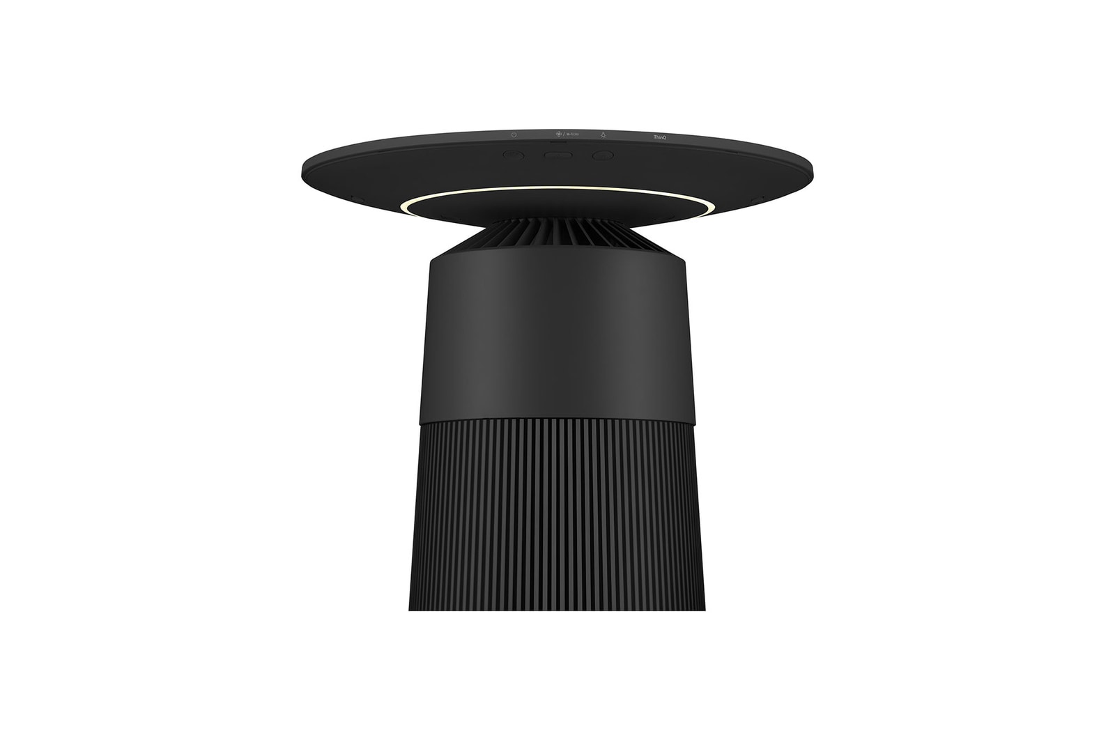 LG ラウンド型 ：マルチ機能空気清浄機 PuriCare AeroFurniture ブラック, AS207PKU0