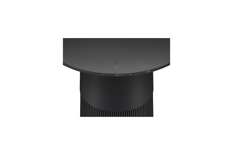 LG ラウンド型 ：マルチ機能空気清浄機 PuriCare AeroFurniture ブラック, AS207PKU0