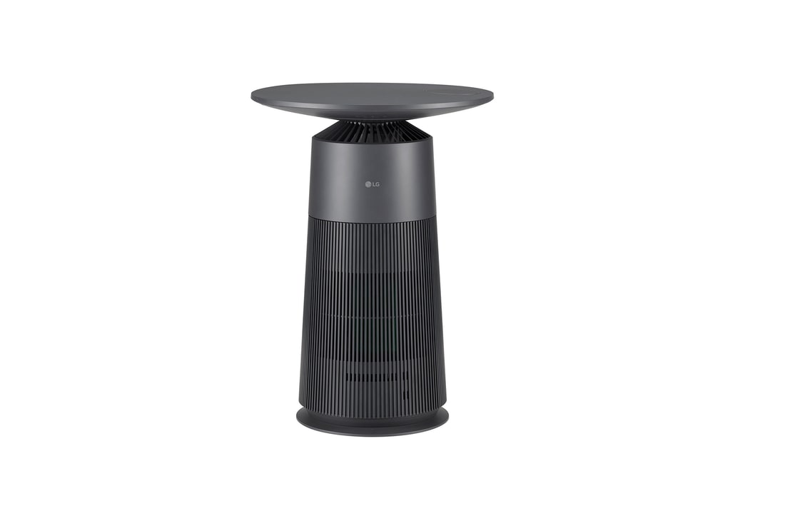 LG ラウンド型 ：マルチ機能空気清浄機 PuriCare AeroFurniture ブラック, AS207PKU0