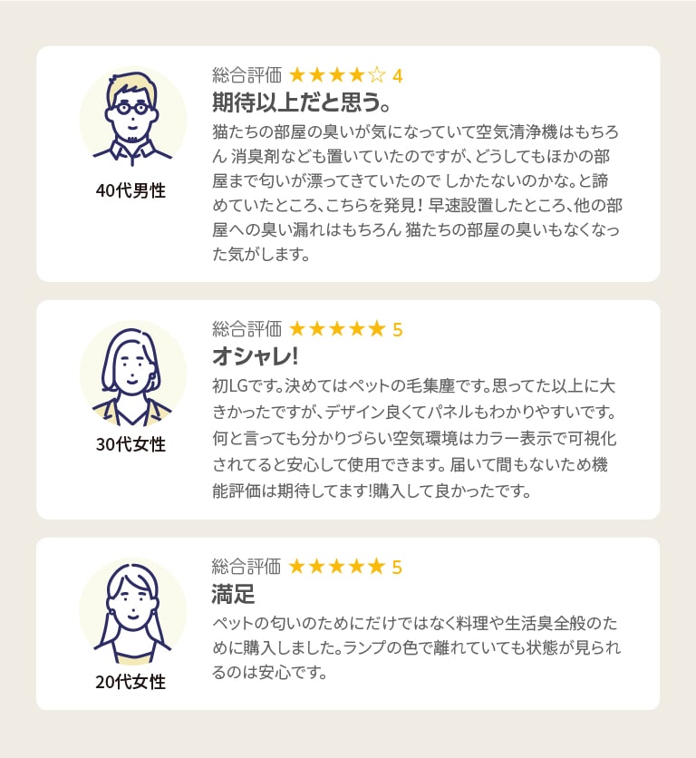 LG PuriCare™ お客様の声