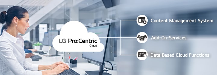 The woman is working through Pro:Centric Cloud.