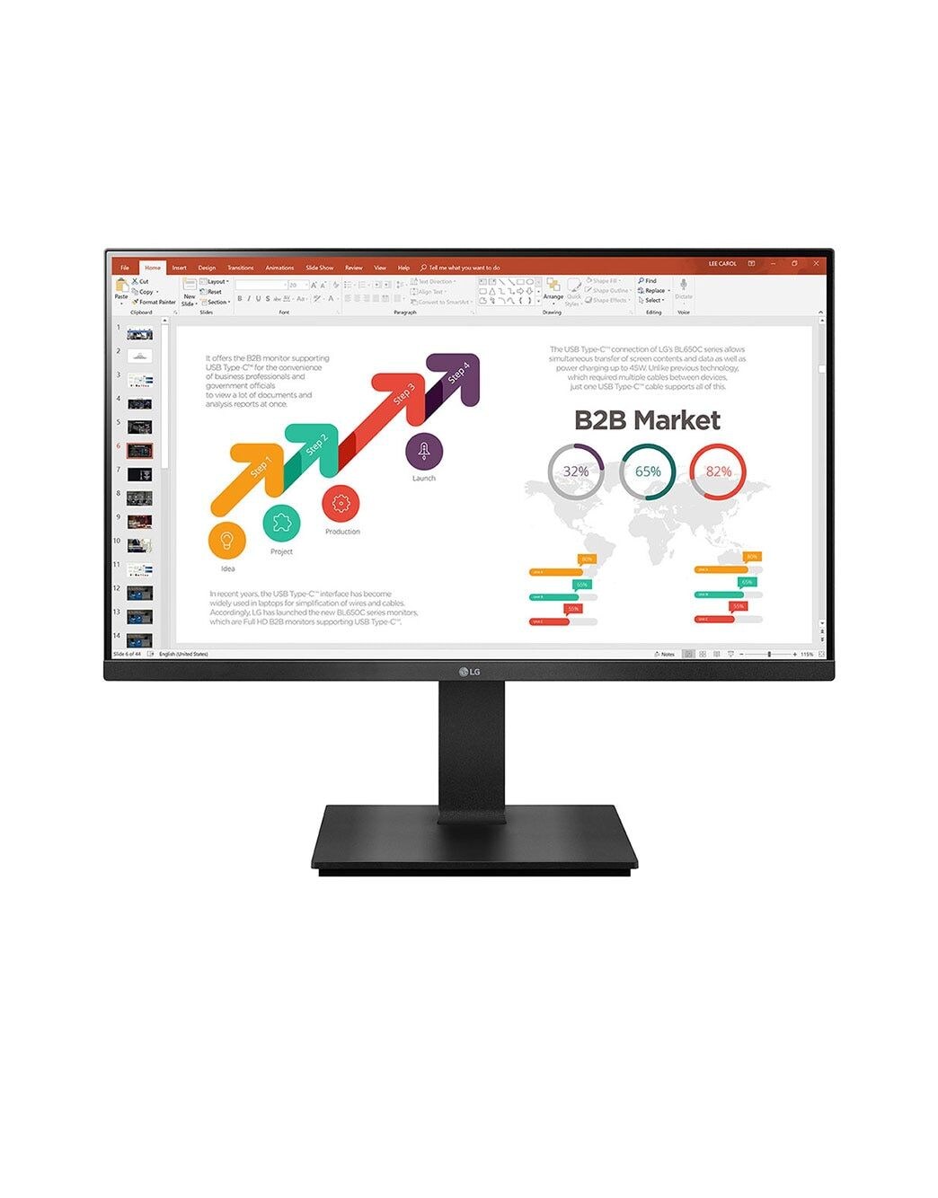 新品 LG 24BP450Y-B 23.8型 IPS フルHD モニター 没入感を高める3辺フレームレスデザイン23.8インチフルHD