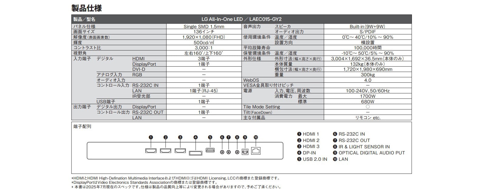 LAEC015-GN2 Spec