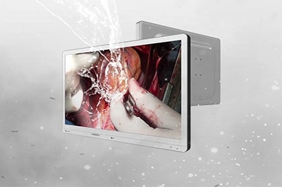 前面IP45等級、背面IP32等級の防水、防塵