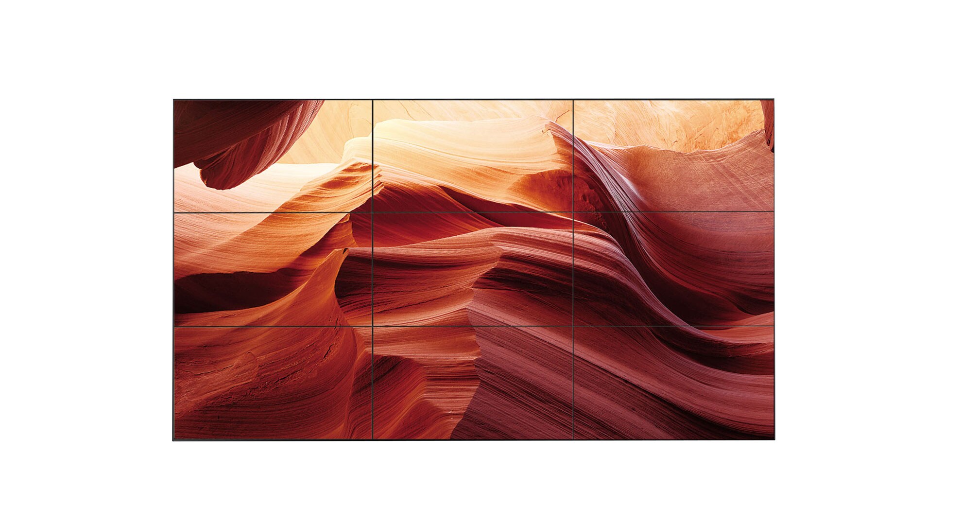 Front view of 超薄型ベゼル ビデオウォール 55LV77A-7B