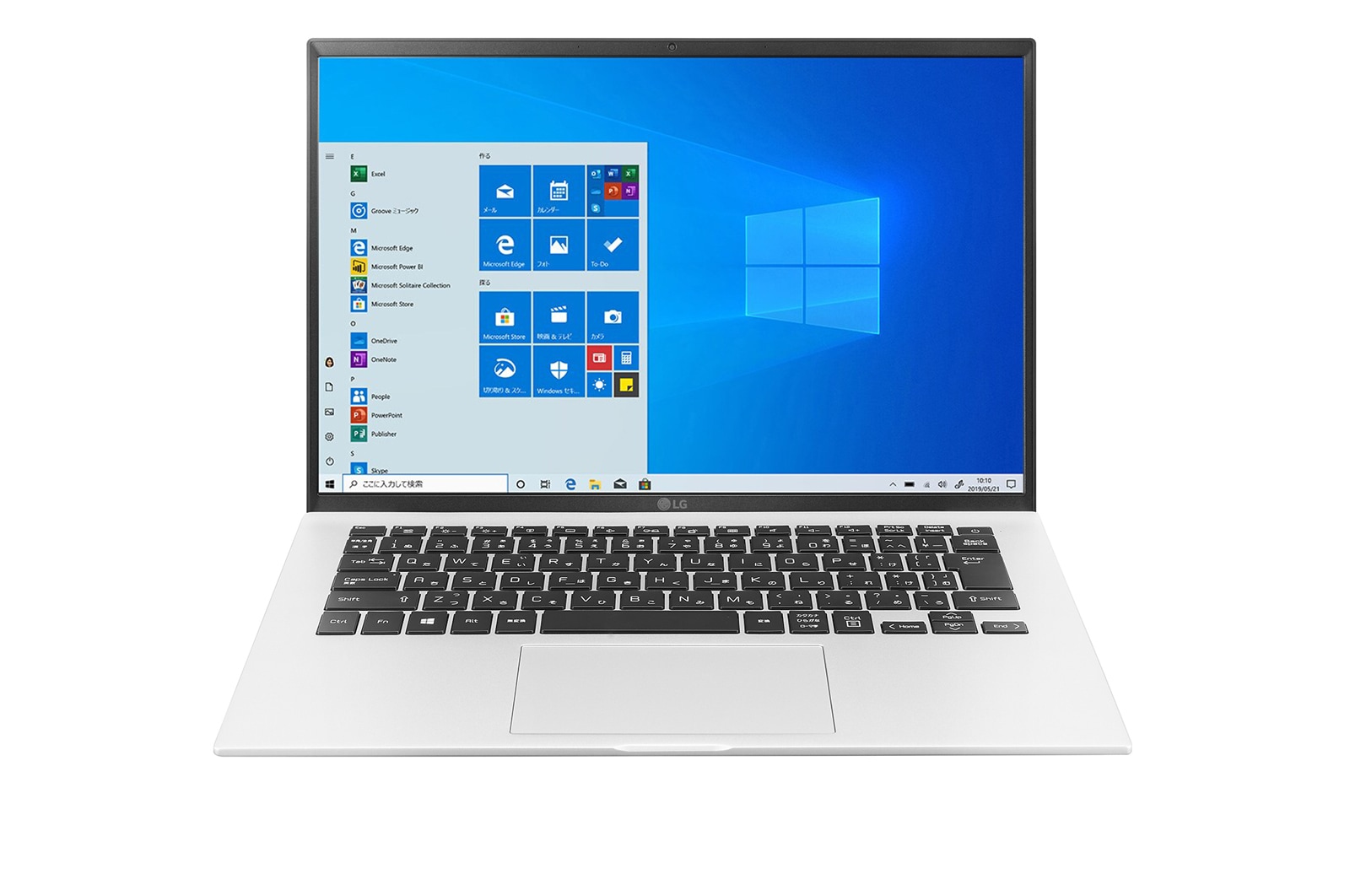 Windows 10 Pro (64bit)/14インチ/第11世代インテル® Core i5/999g/最大37時間駆動/メモリ 8GB SSD 512GB 14Z90P-NP56J の正面画像	