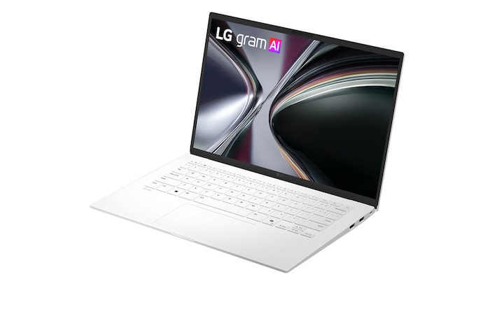 暗い背景の中に浮かぶ軽量なLG gramのノートパソコンが描かれており、そのスリムでコンパクトなデザインが強調されている画像。上部のテキストでは、17インチサイズで重量がわずか1,379gであることが強調され、左下にはMIL-STDの耐久性認証バッジが表示されており、軍用規格に基づく耐久テストをクリアしていることを示しています。