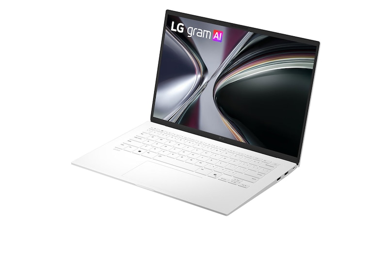 暗い背景の中に浮かぶ軽量なLG gramのノートパソコンが描かれており、そのスリムでコンパクトなデザインが強調されている画像。上部のテキストでは、17インチサイズで重量がわずか1,379gであることが強調され、左下にはMIL-STDの耐久性認証バッジが表示されており、軍用規格に基づく耐久テストをクリアしていることを示しています。