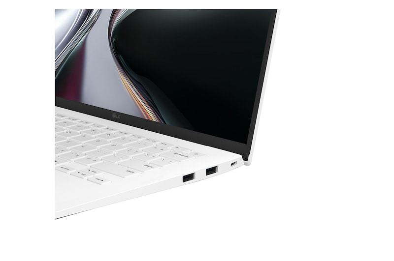 ノートパソコンの画面が2つのセクションに分かれており、片側にはAI gram chat on-device、もう片側にはCloud上のAI gram chat cloudが表示されている画像。On-DeviceとCloudのAIチャットインターフェースを対比して示している。