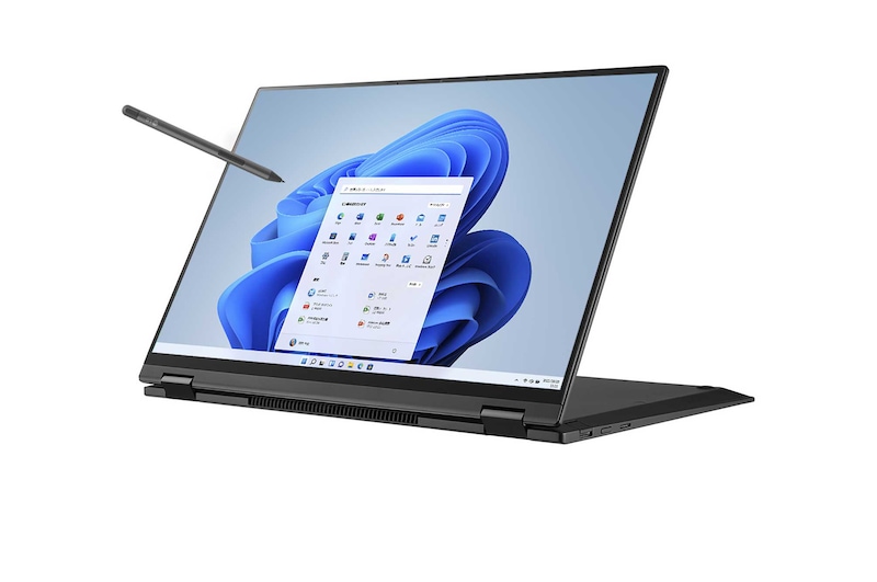 LG gram 2in1/Windows 11 Home/16.0インチ360ﾟ回転タッチパネルIPS液晶/LG Stylus Pen/第13世代インテル® Core™ i7/1480g/最大22.5時間駆動/メモリ 16GB SSD 1TB, 16T90R-KA78J