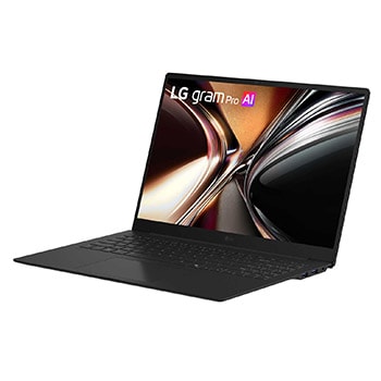 暗い背景の中に浮かぶ軽量なLG gramのノートパソコンが描かれており、そのスリムでコンパクトなデザインが強調されている画像。上部のテキストでは、17インチサイズで重量がわずか1,379gであることが強調され、左下にはMIL-STDの耐久性認証バッジが表示されており、軍用規格に基づく耐久テストをクリアしていることを示しています。