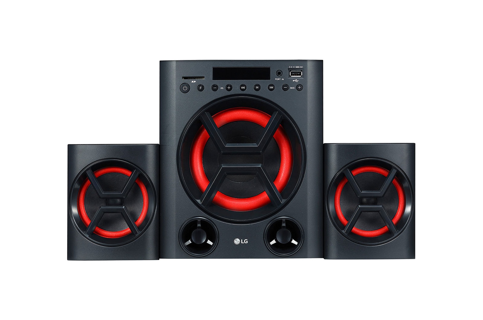 2.1chサラウンドスピーカー LK72B の正面画像	