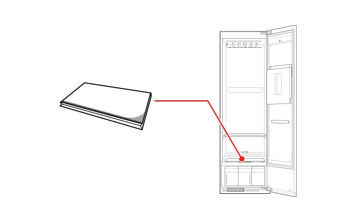 The aroma sheet is mounted in the aroma sheet case at the bottom of the product
