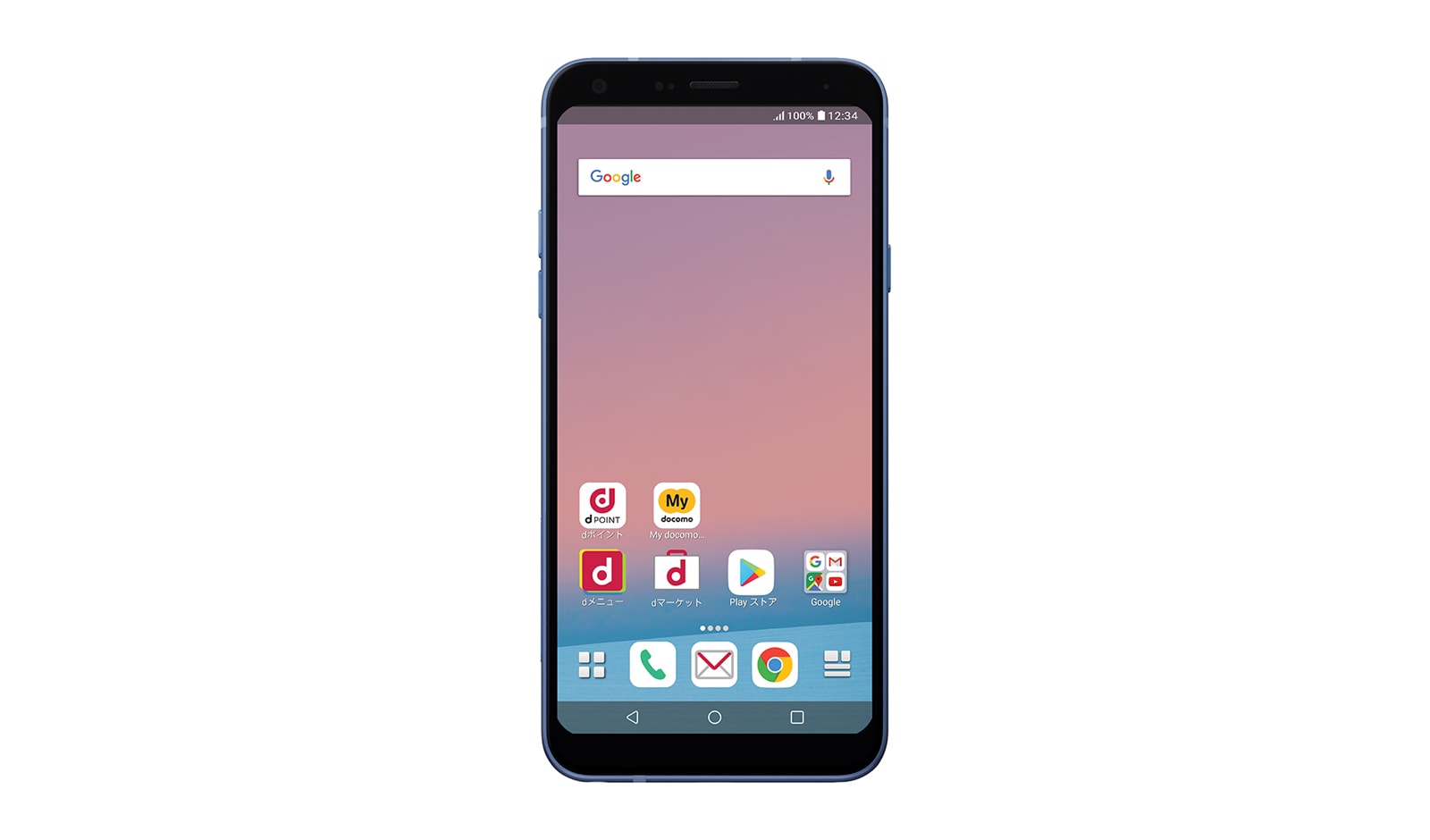 高い性能と先進的なデザインを実現。LG style L-03K の正面画像	