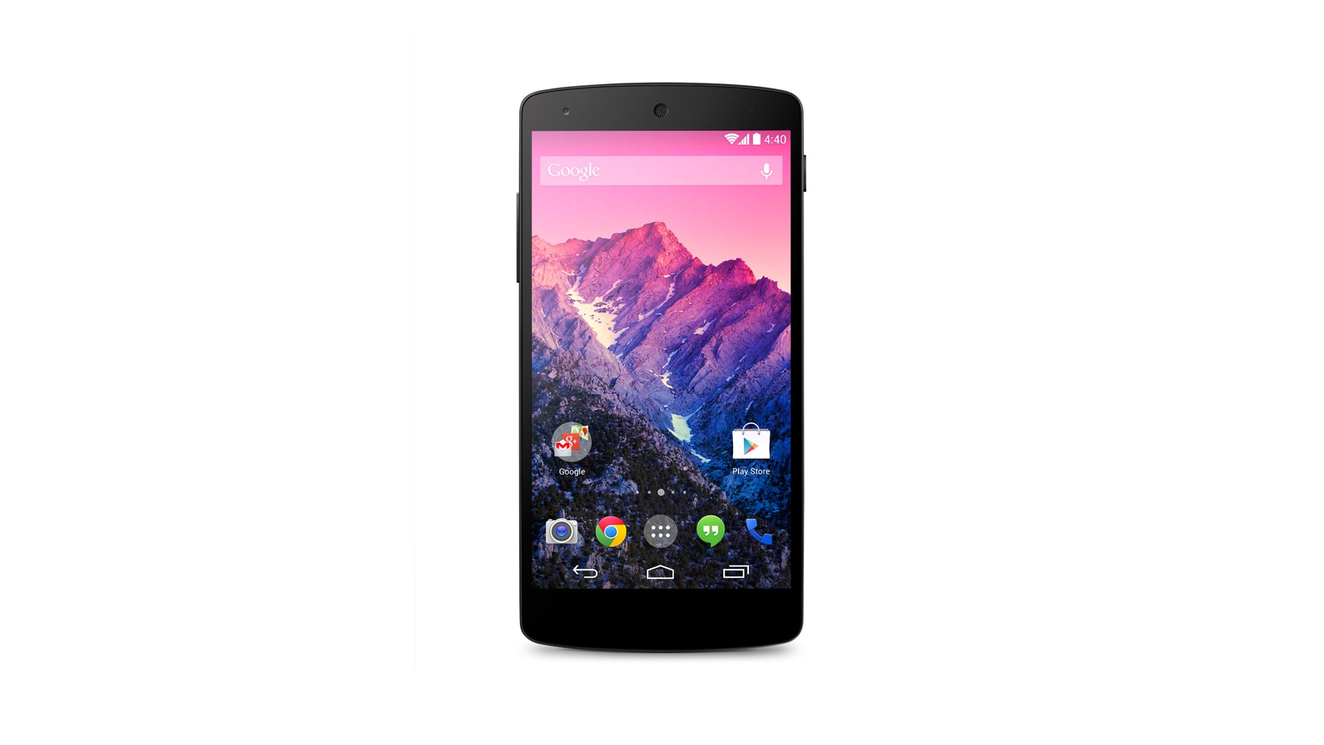 Google™ の新しい5 インチ スマートフォンが登場　Nexus 5 LG-D821 の正面画像	