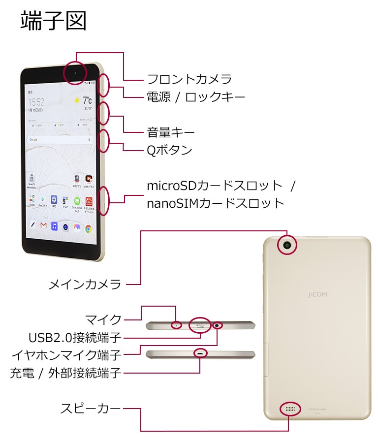 おすそわけ充電」もできる LG G Pad 8.0 Ⅲ - LGT02 | LG Japan