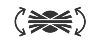 スイベルの調節が可能なモニター。