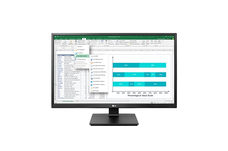 24インチ IPS FHDモニター 24BK550Y-B の正面画像	