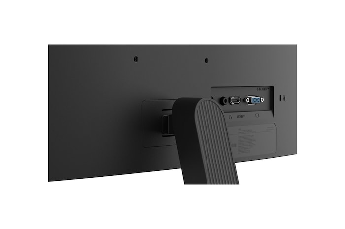 目の負担を軽減するリーダーモードとフリッカーセーフ機能を実演するLG FHDモニター。