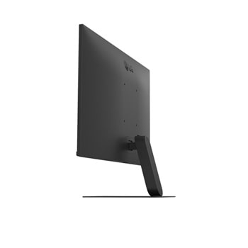 LG FHDモニターの背面ポート（HDMI 2.2、ヘッドホン出力、DC-INを含む）のクローズアップ。