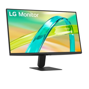 LG FHDモニターの側面図（チルト調整を表示）