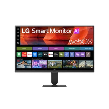 Front view of webOS搭載 23.8インチ フルHD IPS Smart Monitor AI スマートモニター 24U511SB-B
