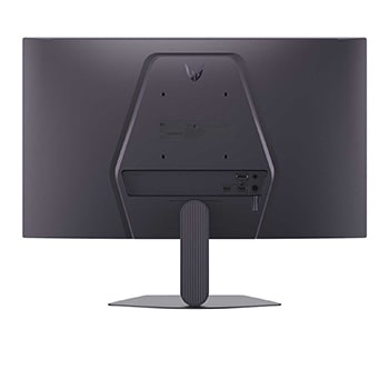 Adegan pertempuran futuristik yang ditampilkan pada monitor gaming, menampilkan warna-warna cerah dengan cakupan warna sRGB 99%, IPS, dan sertifikasi HDR.