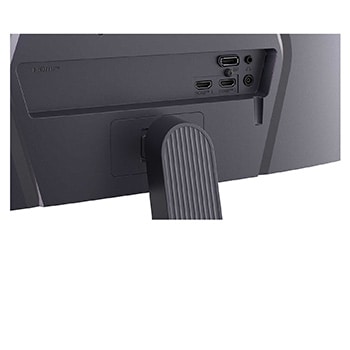 Gambar ini menampilkan monitor gaming UltraGear™ dalam pengaturan meja yang menampilkan adegan game, dengan ikon yang menunjukkan desain tanpa bingkai di tiga sisi, penyesuaian ketinggian, dukungan kemiringan, dan kompatibilitas pemasangan dinding.