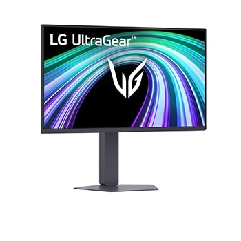 Adegan pertempuran futuristik yang ditampilkan pada monitor gaming, menampilkan warna-warna cerah dengan cakupan warna sRGB 99%, IPS, dan sertifikasi HDR.
