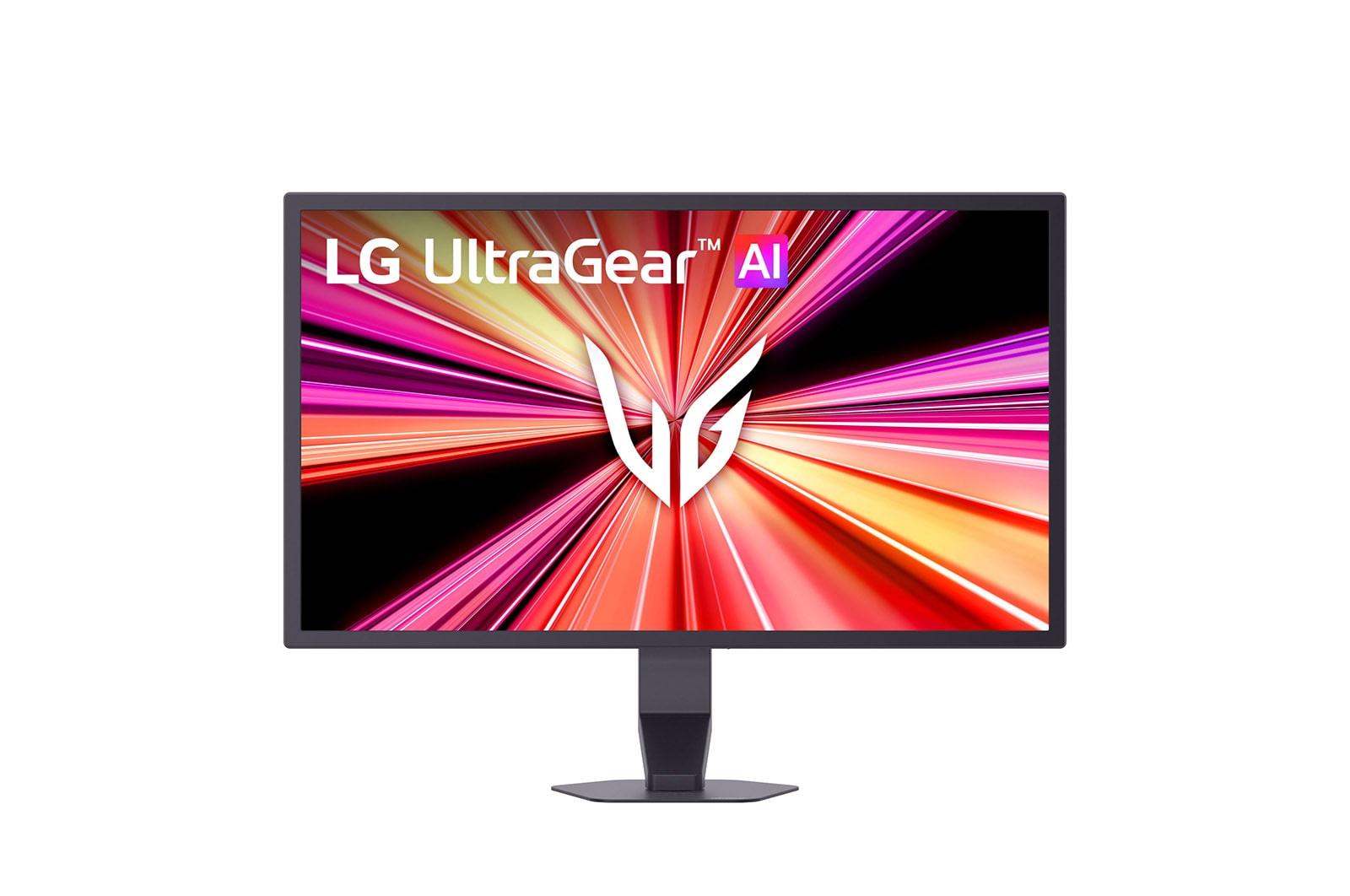 Front view of UltraGear G5 Gaming Monitor (25G590B) displaying the UltraGear logo with FHD resolution, native 1000Hz refresh rate, MBR Pro, and IPS technology.