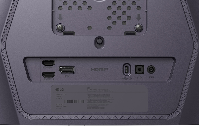 'UltraGear G5 Gaming Monitor (25G590B) featuring DisplayPort 2.1 (UHBR 20) and HDMI 2.1 for ultimate high-refresh-rate and high-resolution gaming