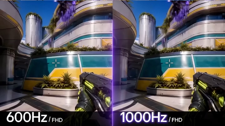 World's first native 1000Hz FHD gaming display with faster gameplay and improved visual clarity compared to 600Hz FHD displays